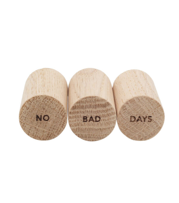 Wall Hooks in a set of 3 No Bad Days