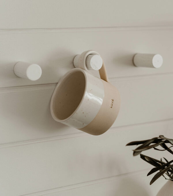 Wall Hooks in a set of 3 white