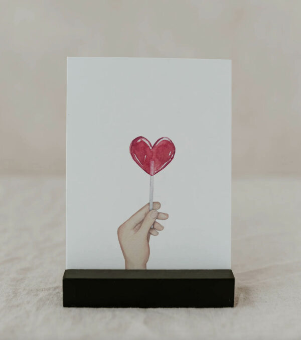Watercolor card A6, Lolly - Image 3