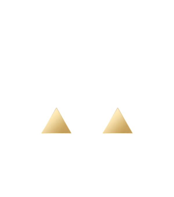 Fine ear studs Triangle 4 mm gold - Image 2