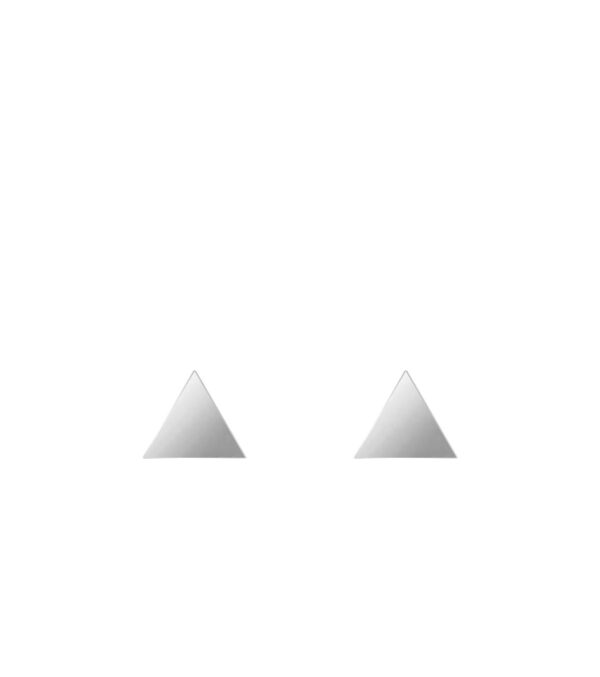 Fine ear studs Triangle 4 mm silver