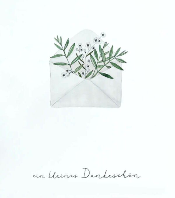 Thank you Card A6, floral envelope - Image 2