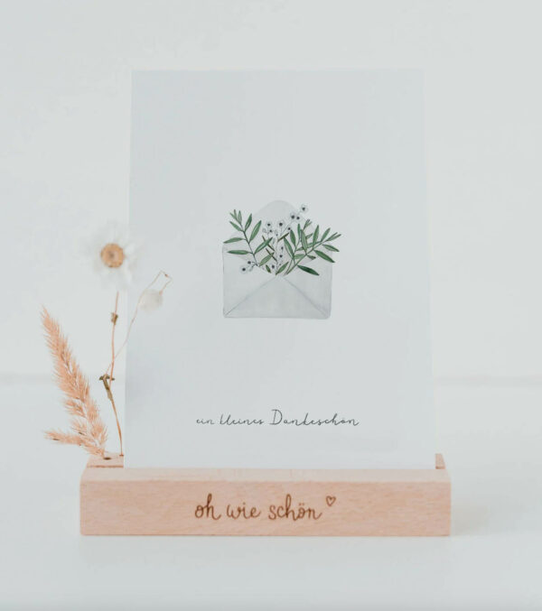 Thank you Card A6, floral envelope - Image 3