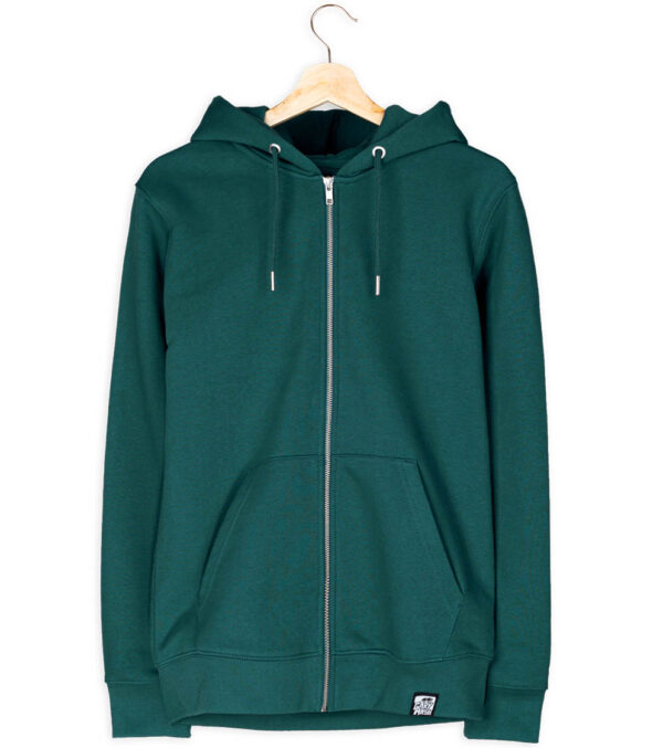 Zipped Hoodie Unisex Dark green
