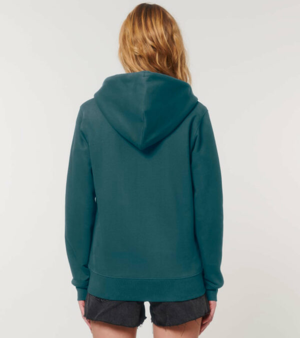 Zipped Hoodie unisex Petrol blue - Image 6