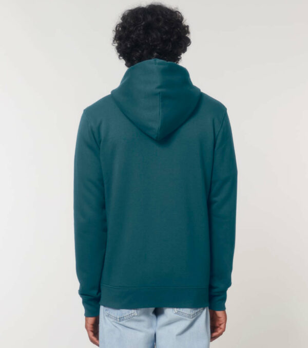 Zipped Hoodie unisex Petrol blue - Image 7