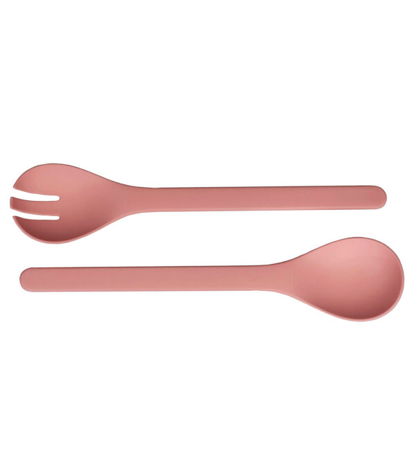 Salad server made of bioplastic, pastel pink