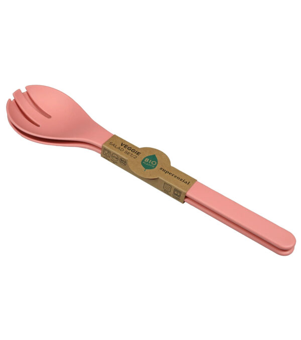 Salad server made of bioplastic, pastel pink - Image 2