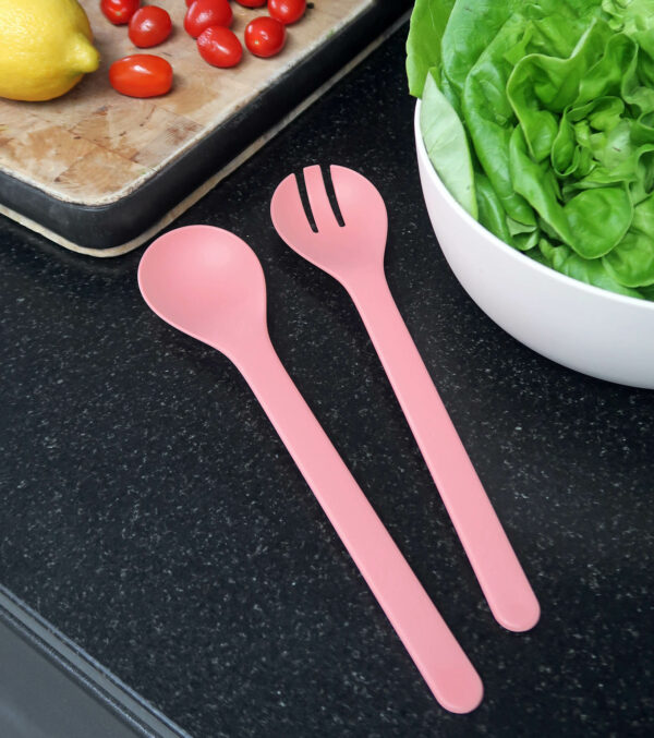 Salad server made of bioplastic, pastel pink - Image 6