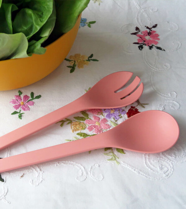 Salad server made of bioplastic, pastel pink - Image 5