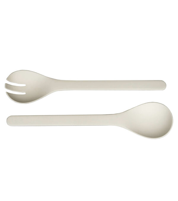 Salad server made of bioplastic, white