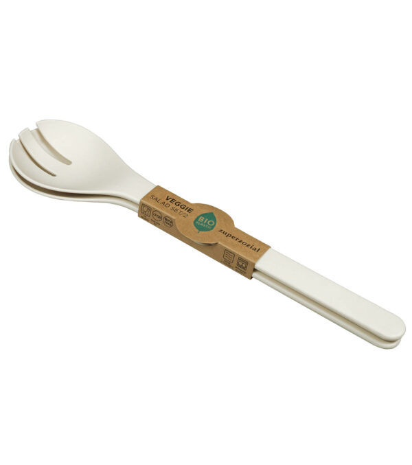 Salad server made of bioplastic, white - Image 2