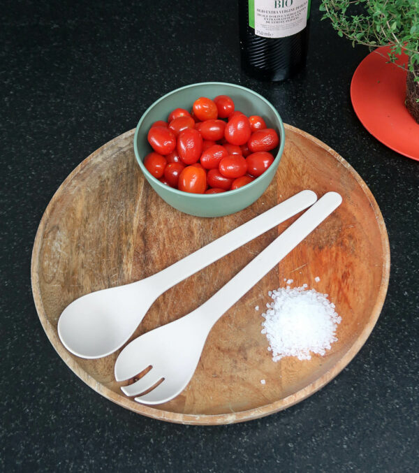 Salad server made of bioplastic, white - Image 6