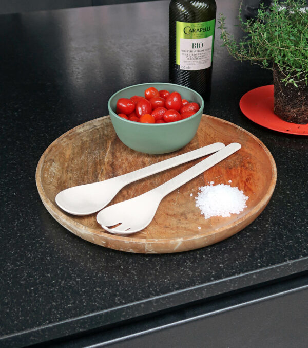 Salad server made of bioplastic, white - Image 5