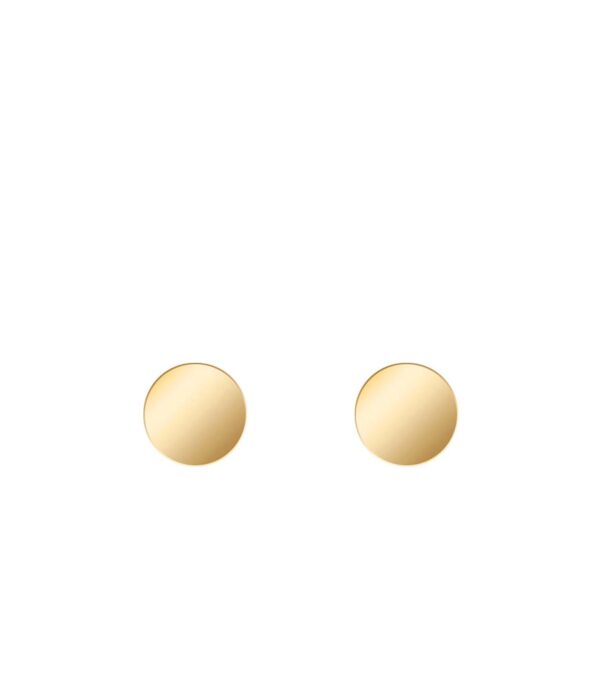 Fine ear studs round 4 mm gold - Image 2