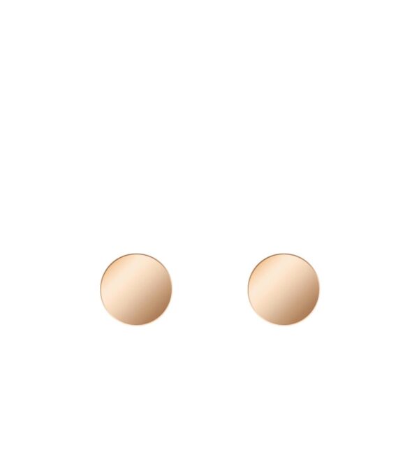 Fine ear studs round 4 mm rose gold