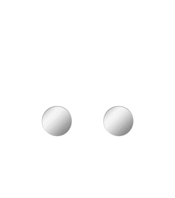 Fine ear studs round 4 mm silver