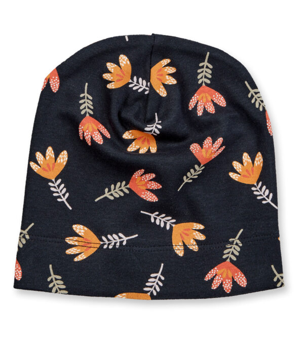 Beanie Hat with Leaves