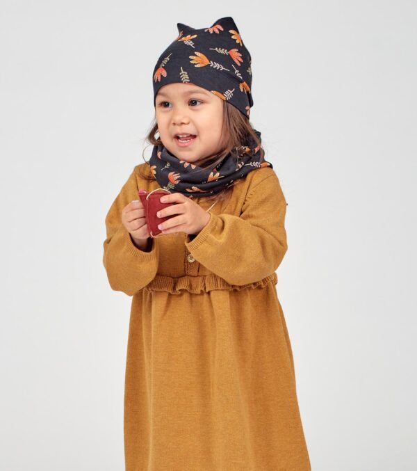 Beanie Hat with Leaves - Image 3