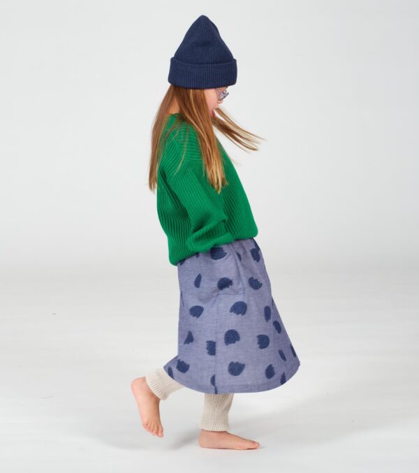 Girls knit sweater in bright green - Image 4