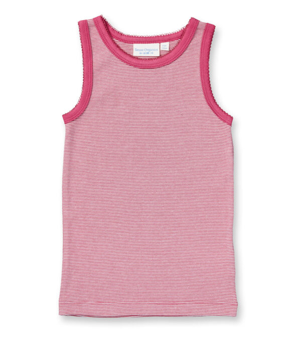 Girl vest with berry Stripes