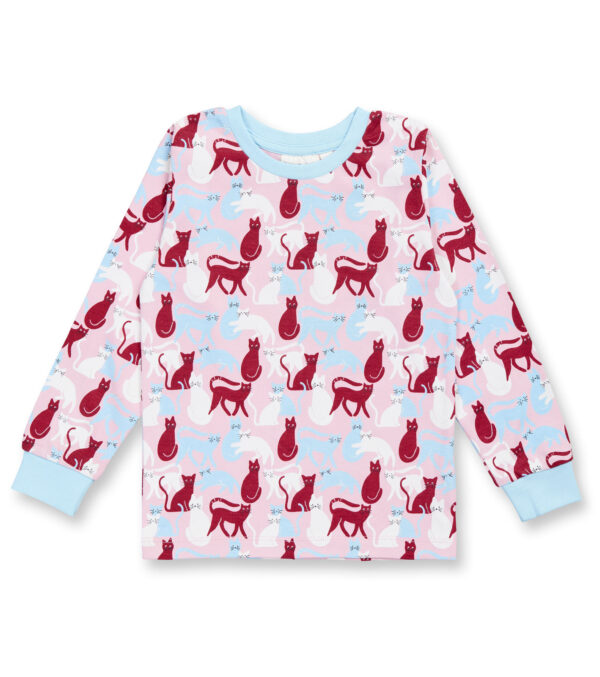 Children's Pajamas pink with Cats - Image 2