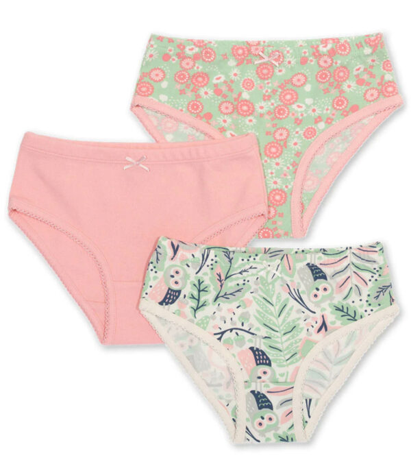 Mädchen Slips 3er-Pack, Eulen