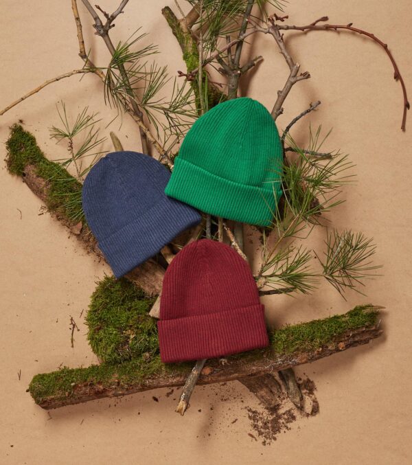 Kinder Strickmütze dunkelblau – Bild 3