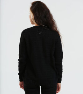 Cardigan Penny schwarz mit feinem zig-zag Muster – Bild 6