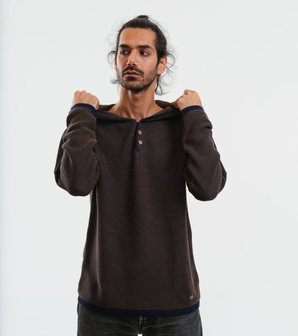 Strickpullover Edmundston mit Kapuze – Bild 2