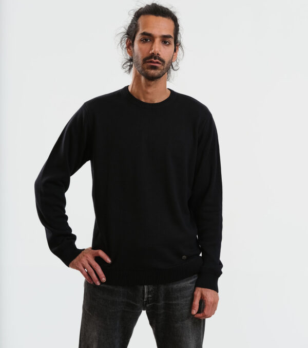 Strickpullover James schwarz – Bild 3