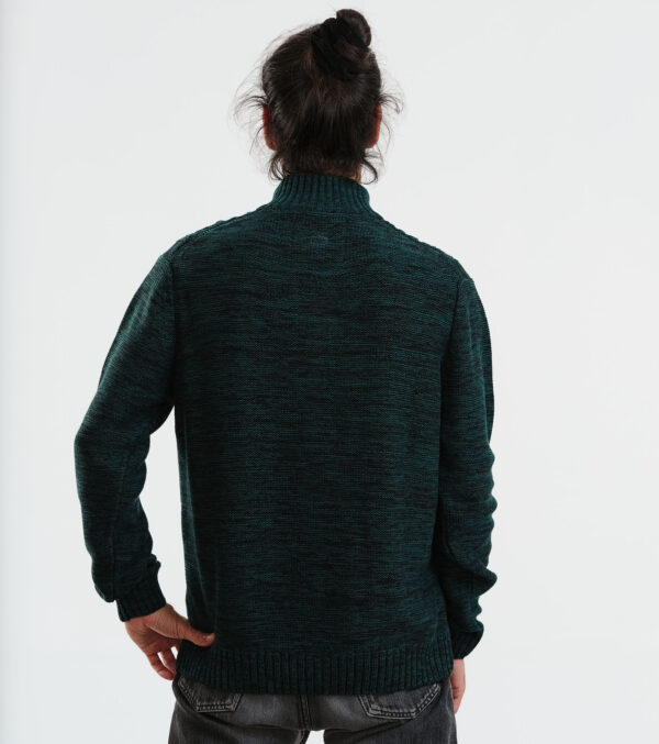 Strickpullover Wilton Mélange schwarz-grün – Bild 9
