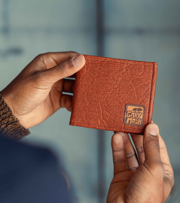 Piñatex® Wallet Cognac brown - Image 3