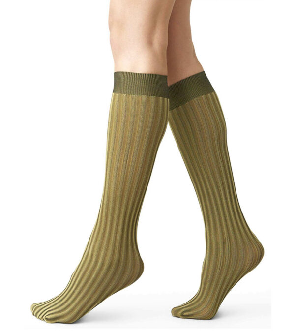 Hilda Net Knee-Highs Olive