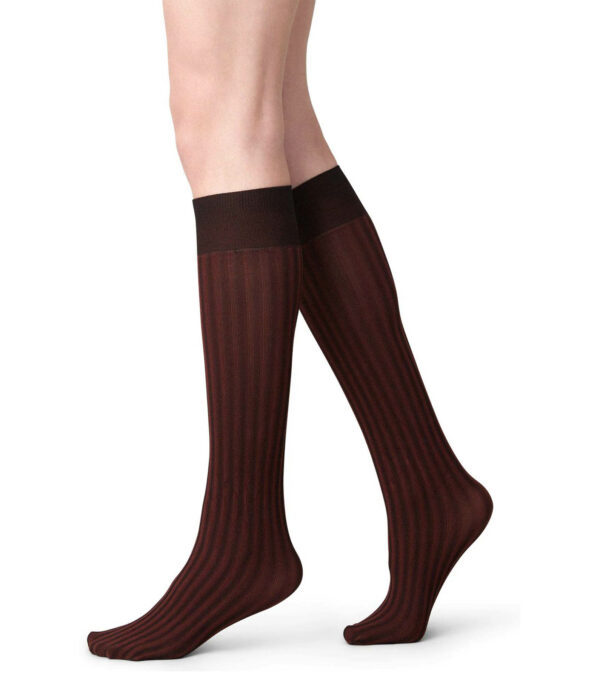 Hilda Net Knee-Highs Wine