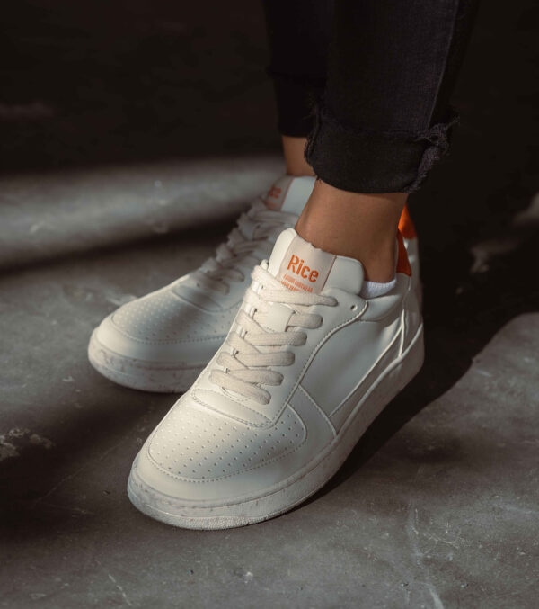 Sneaker OPEN21 écru/orange - Image 4