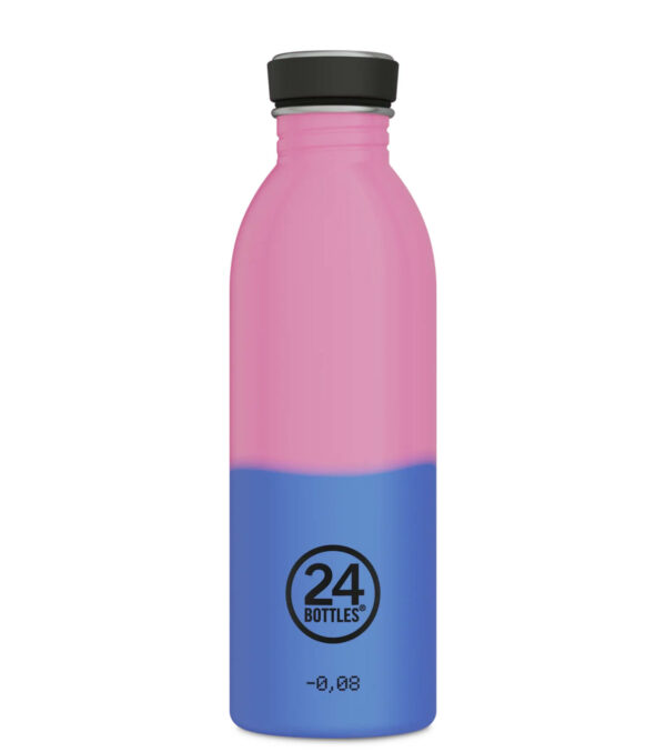 0,5l REactive Edelstahl Trinkflasche, rosa-blau
