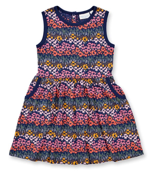 Girls‘ dress with colorful floral print