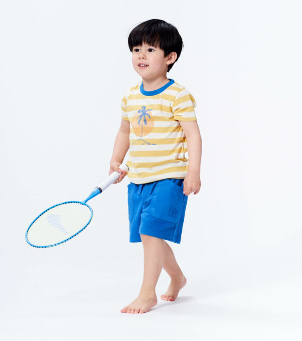 Children‘s T-shirt yellow stripes with palm tree - Image 4