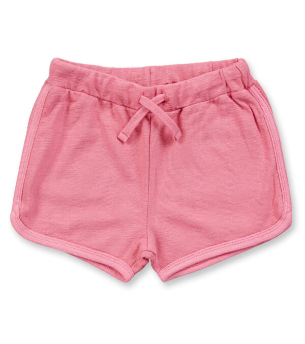 Pink girls‘ shorts with embroidery