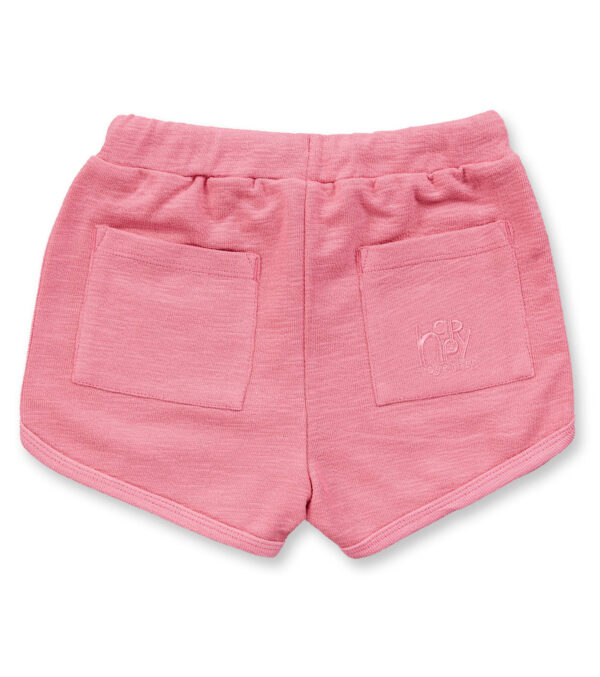 Pink girls‘ shorts with embroidery - Image 2