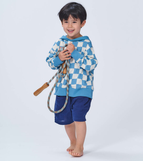 Soft kid‘s shorts made of muslin dark blue - Image 3