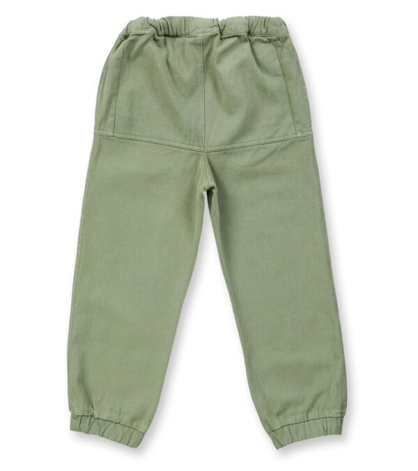 Green children‘s trousers made of robust twill - Image 5