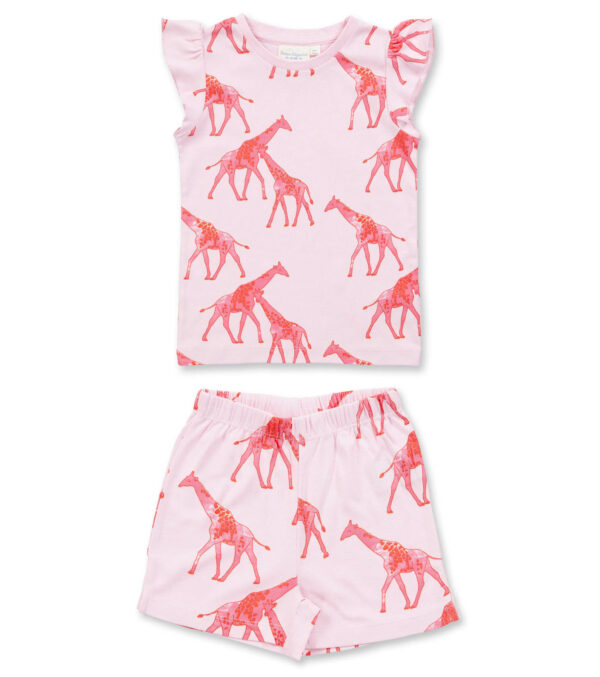 Short Children's Pajamas with Giraffes