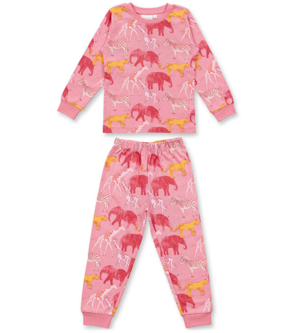 Children's Pajamas, Safari pink