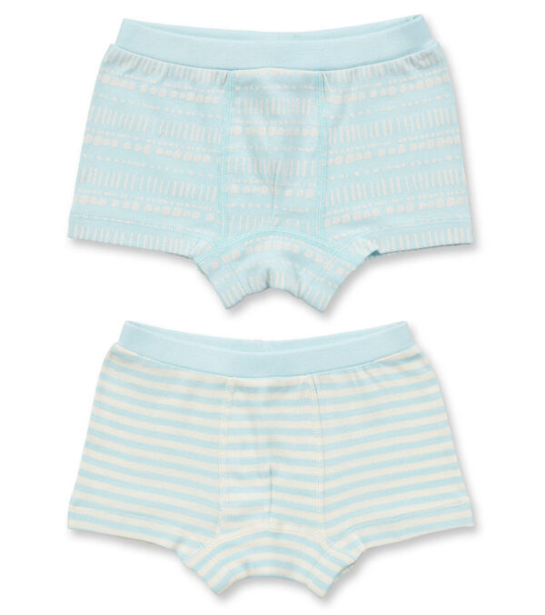 Boys Boxer Shorts Twin Pack, ice blue