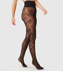 Tights Flora Flower 40 den black - Image 3