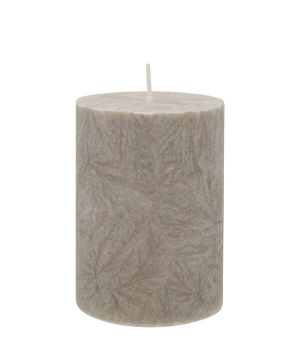 Block candle light gray, Ø 7 cm - Image 4