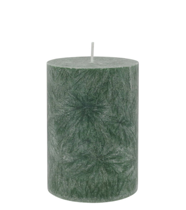 Block candle green, Ø 7 cm - Image 3