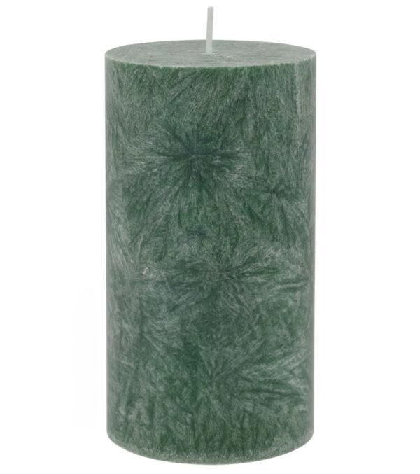 Block candle green, Ø 7 cm